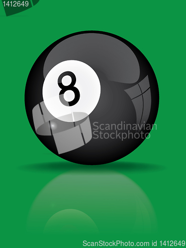 Image of black billiard ball