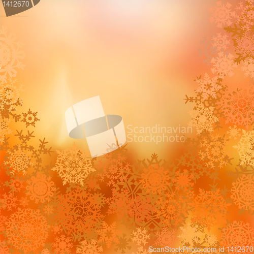 Image of Warm christmas background with baubles . EPS 8