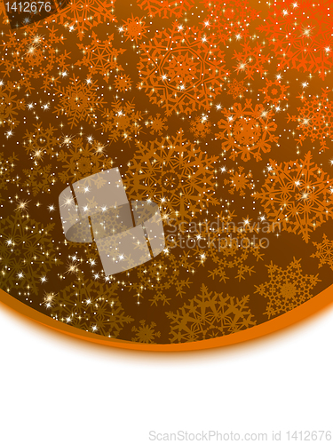 Image of Abstract orange vector winter background. EPS 8