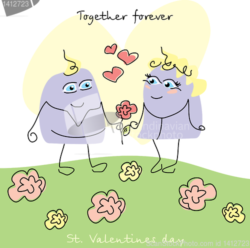 Image of cute valentine`s day card