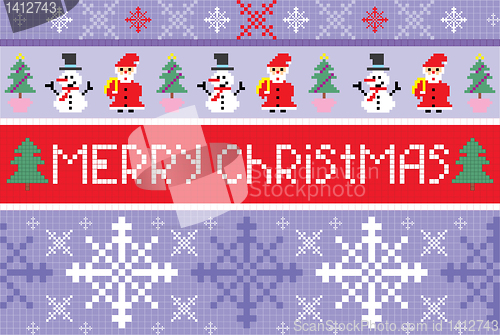 Image of christmas embroidery seamless background