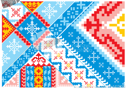 Image of christmas embroidery pattern