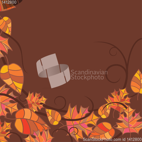 Image of abstract autumn frame