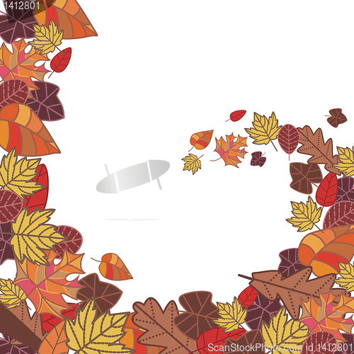 Image of abstract autumn frame