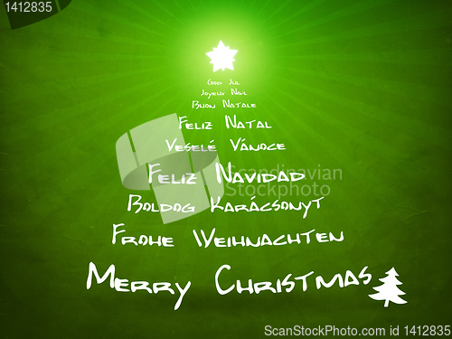 Image of green christmas card