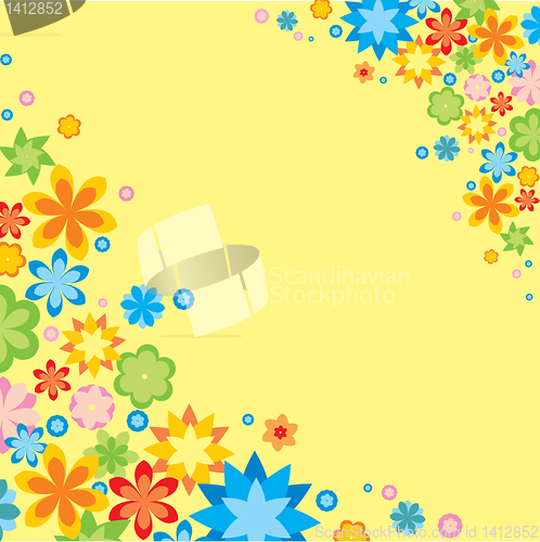 Image of vector card with flowers