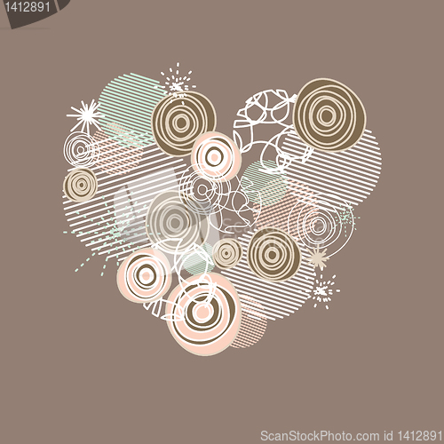 Image of stylized heart vector illustration