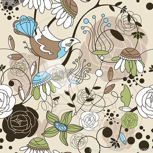 Image of seamless cute floral background