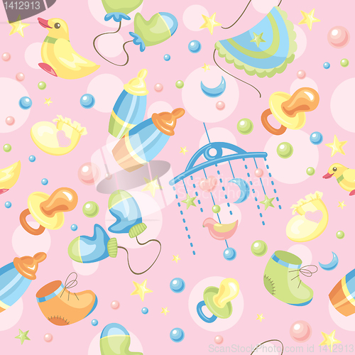 Image of seamless cute baby background