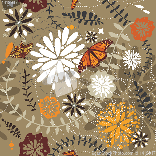 Image of seamless floral background