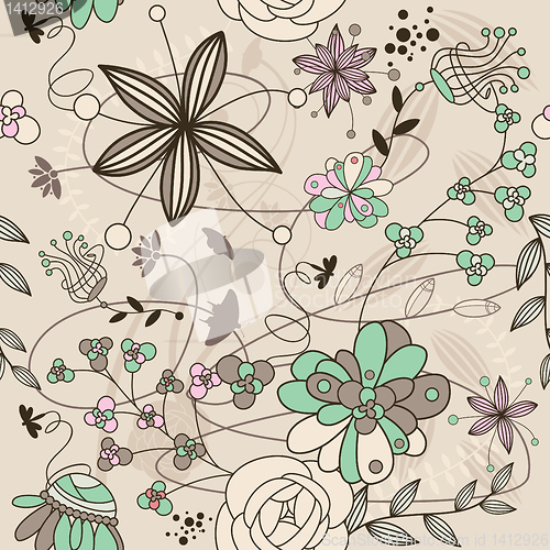 Image of seamless floral background