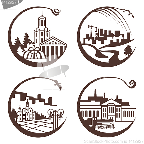 Image of city graphic illustration