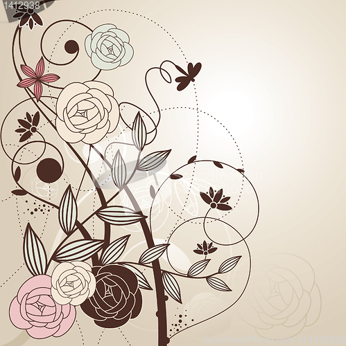 Image of abstract cute floral background