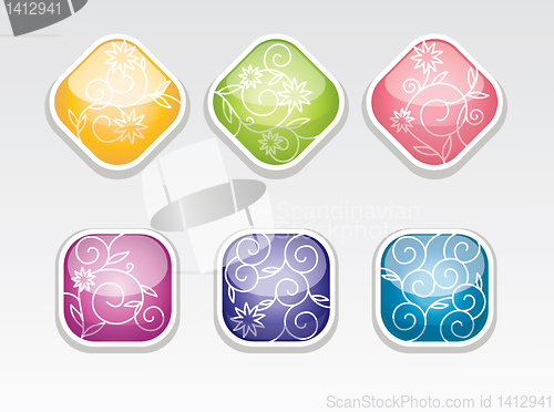 Image of cute vector glossy buttons