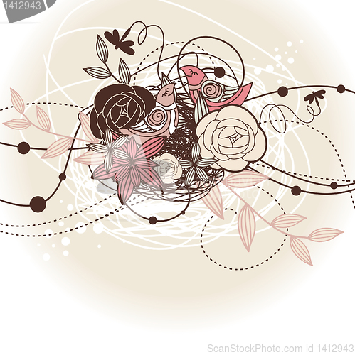 Image of abstract cute floral background