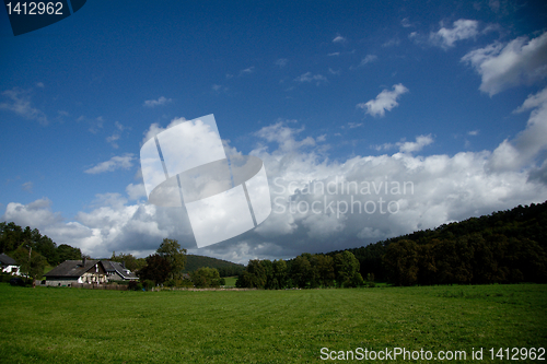 Image of Wallonia landscape and town