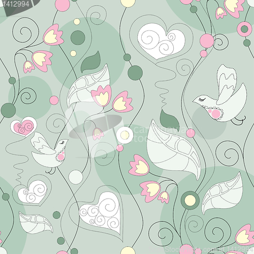 Image of seamless floral background