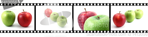 Image of collection of fruits with film strip