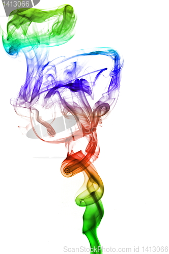 Image of abstract rainbow smoke