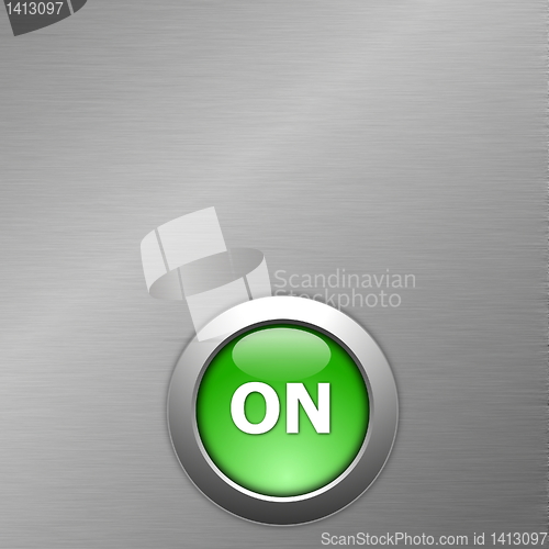 Image of green on button