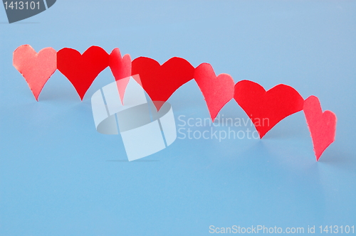 Image of red hearts showing love