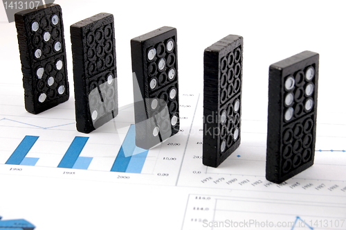 Image of dominoes on chart