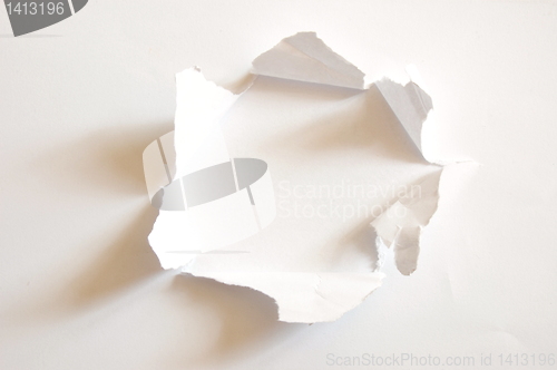 Image of hole in paper