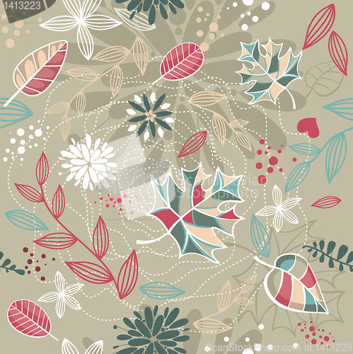 Image of autumn seamless background