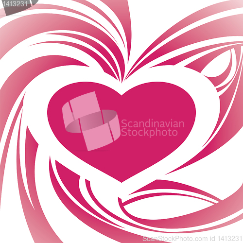 Image of abstract heart frame background