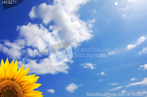 Image of summer sun and copyspace