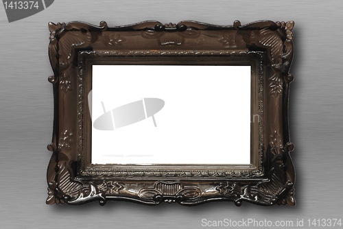 Image of blank image frame and wall