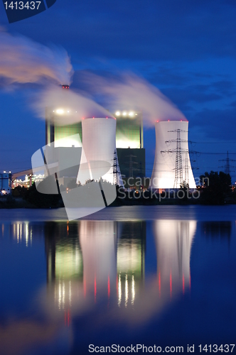 Image of industry at night
