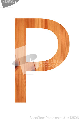 Image of wood alphabet P