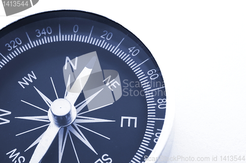 Image of compass and white copyspace