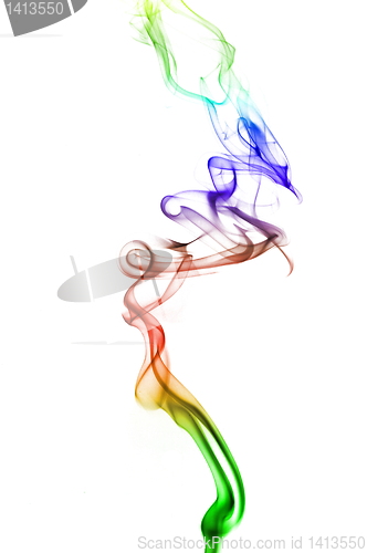 Image of abstract rainbow smoke