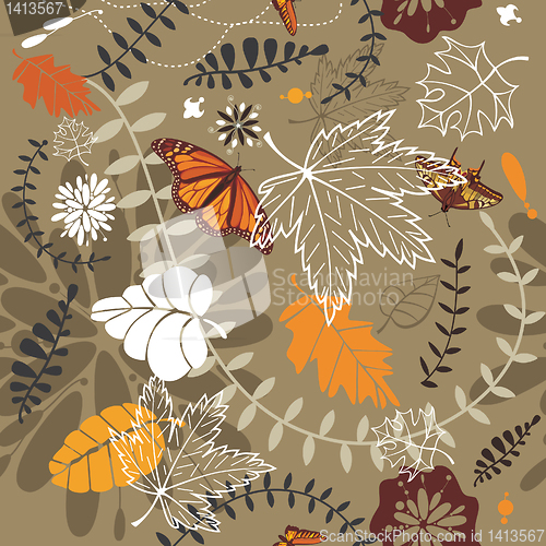 Image of autumn seamless background