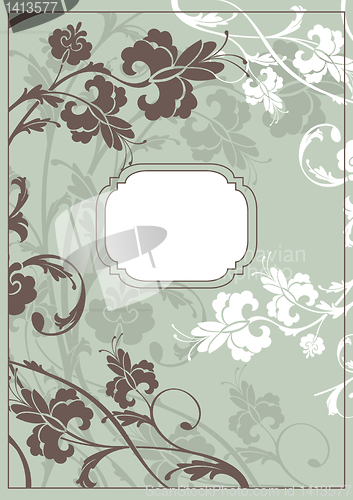 Image of abstract floral frame