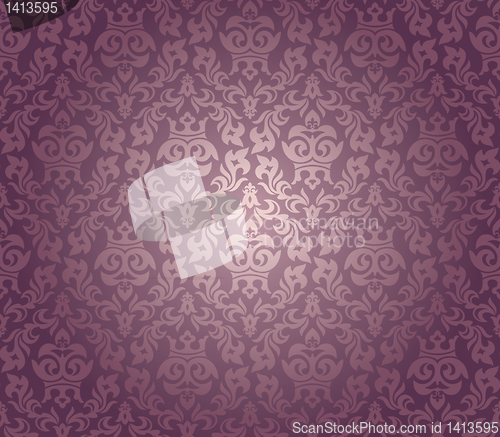 Image of seamless damask wallpaper