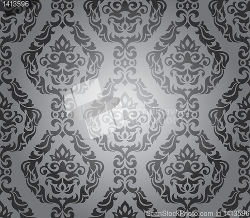 Image of seamless damask wallpaper