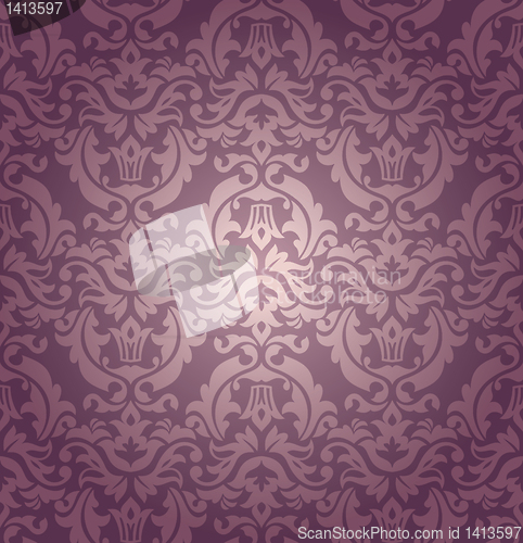 Image of seamless damask wallpaper