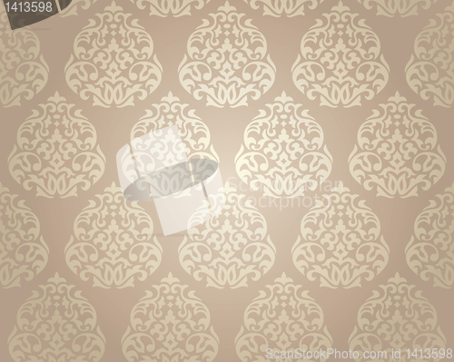 Image of seamless damask wallpaper