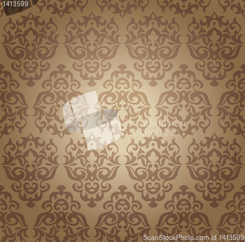 Image of seamless damask wallpaper