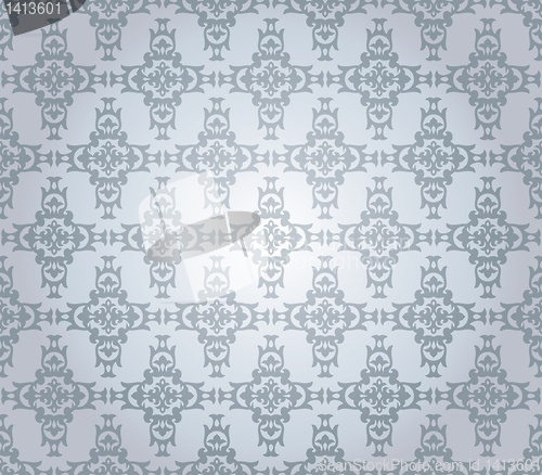 Image of seamless damask wallpaper