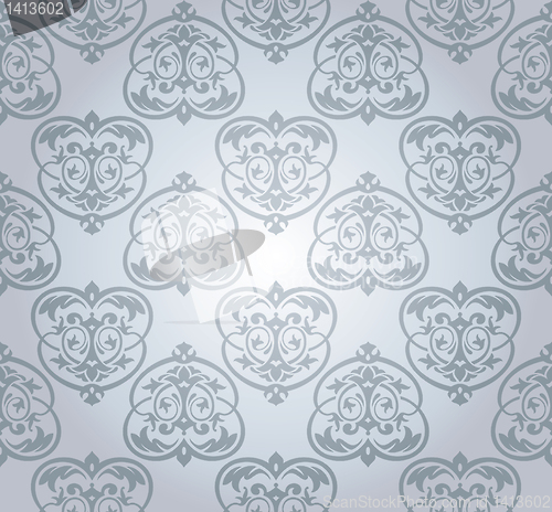 Image of seamless damask wallpaper