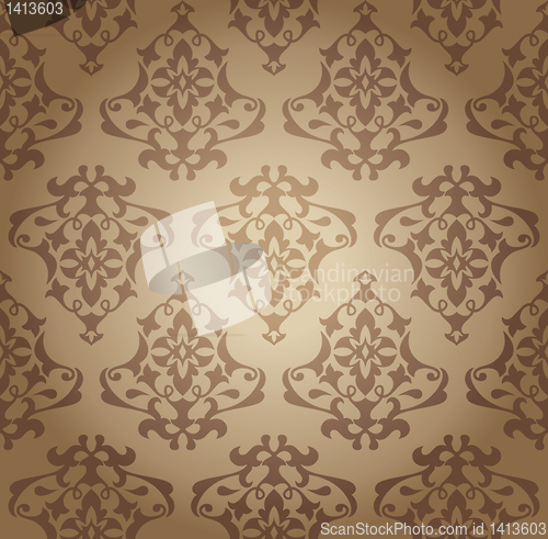 Image of seamless damask wallpaper