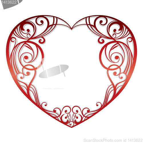 Image of heart on white background