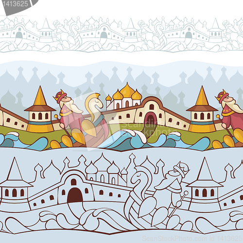 Image of background with fairytale characters