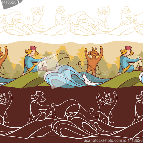 Image of background with fairytale characters