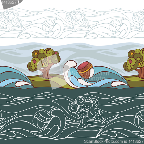 Image of background with fairytale items