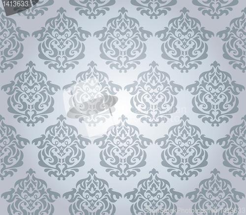 Image of seamless damask wallpaper